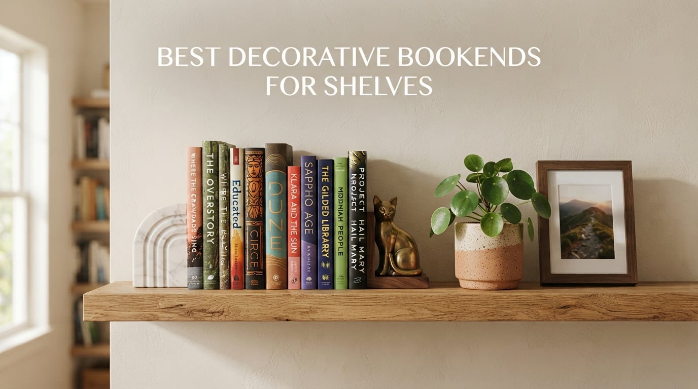 best decorative bookends for shelves