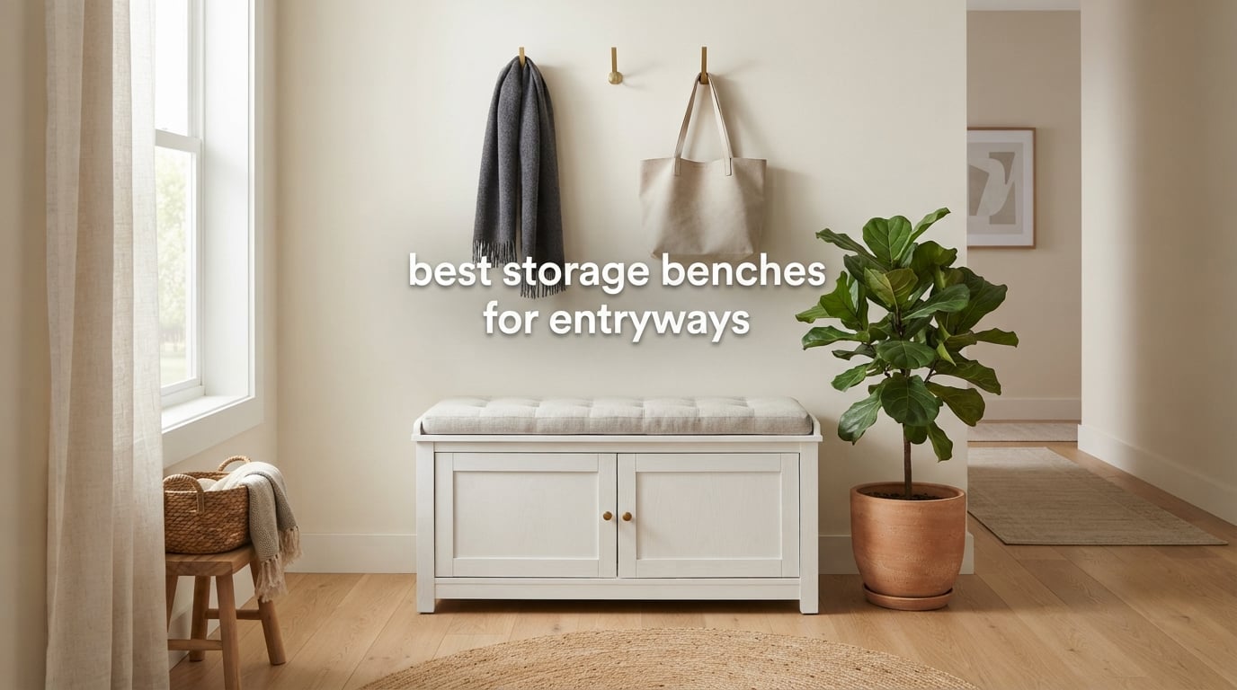 best storage benches for entryways