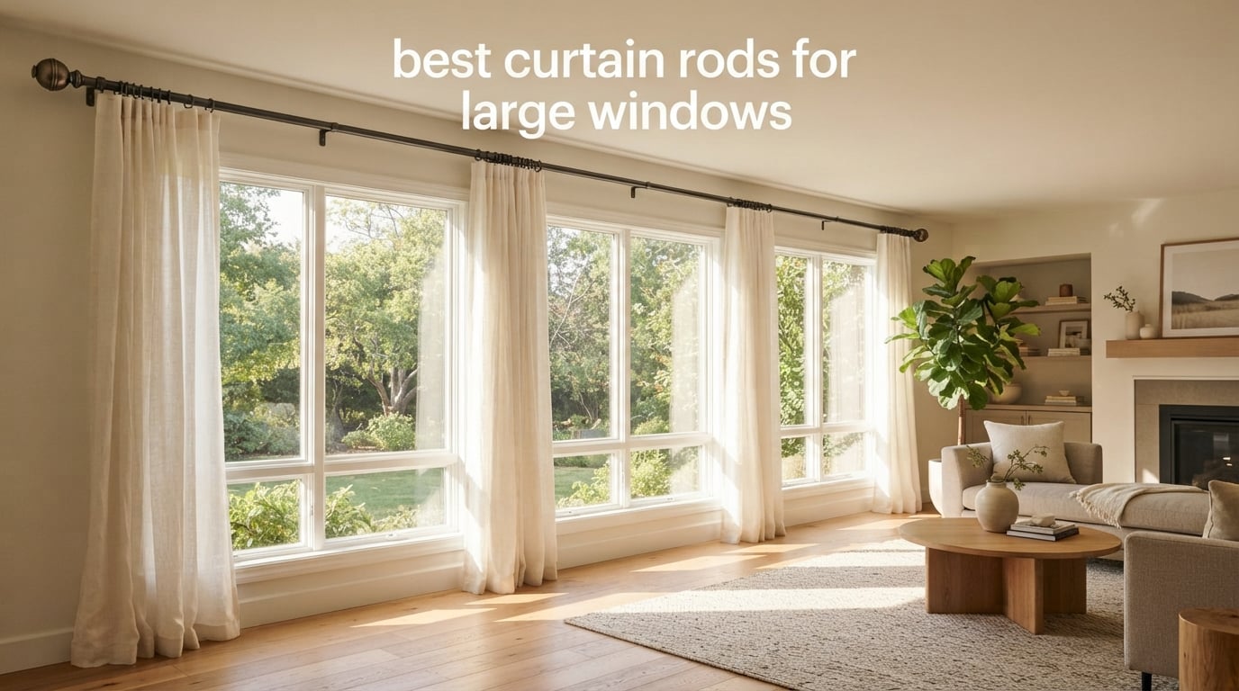 best curtain rods for large windows