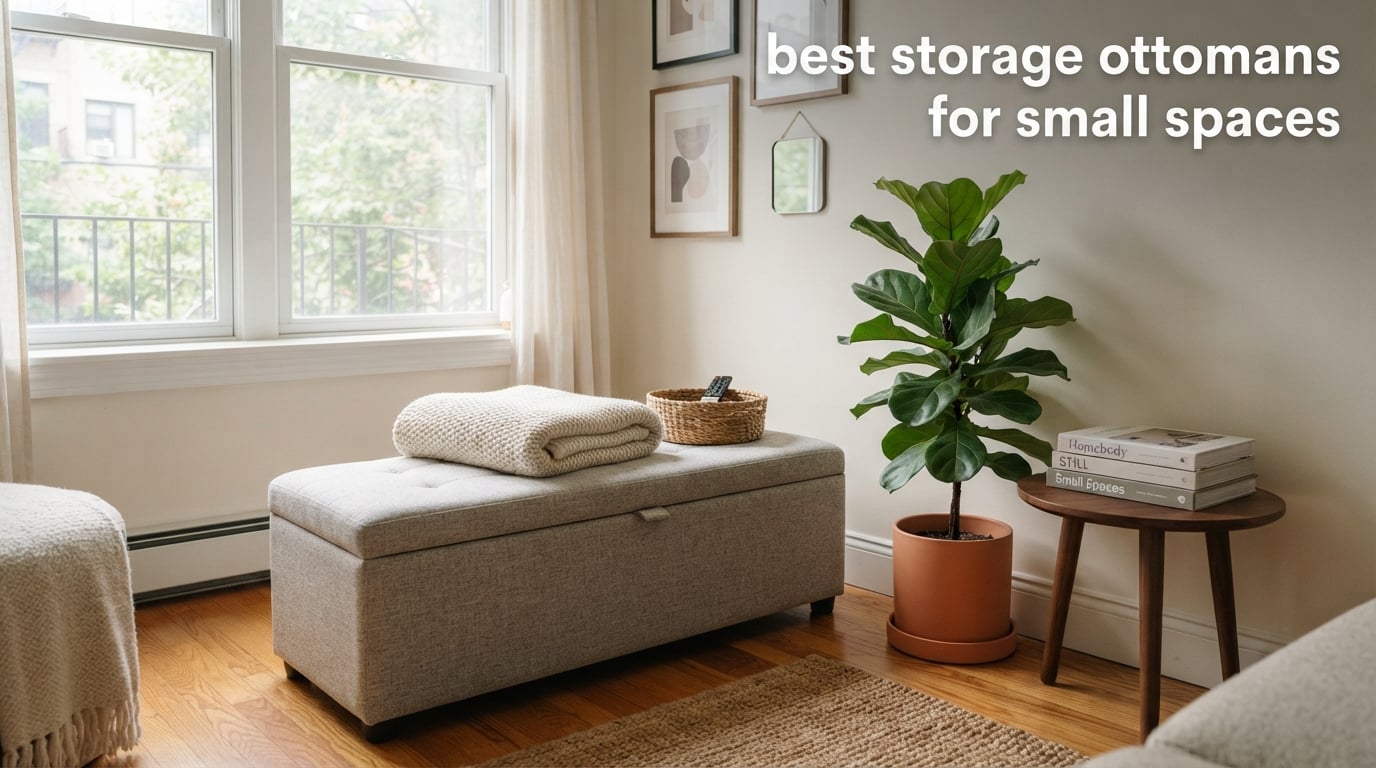 best storage ottomans for small spaces