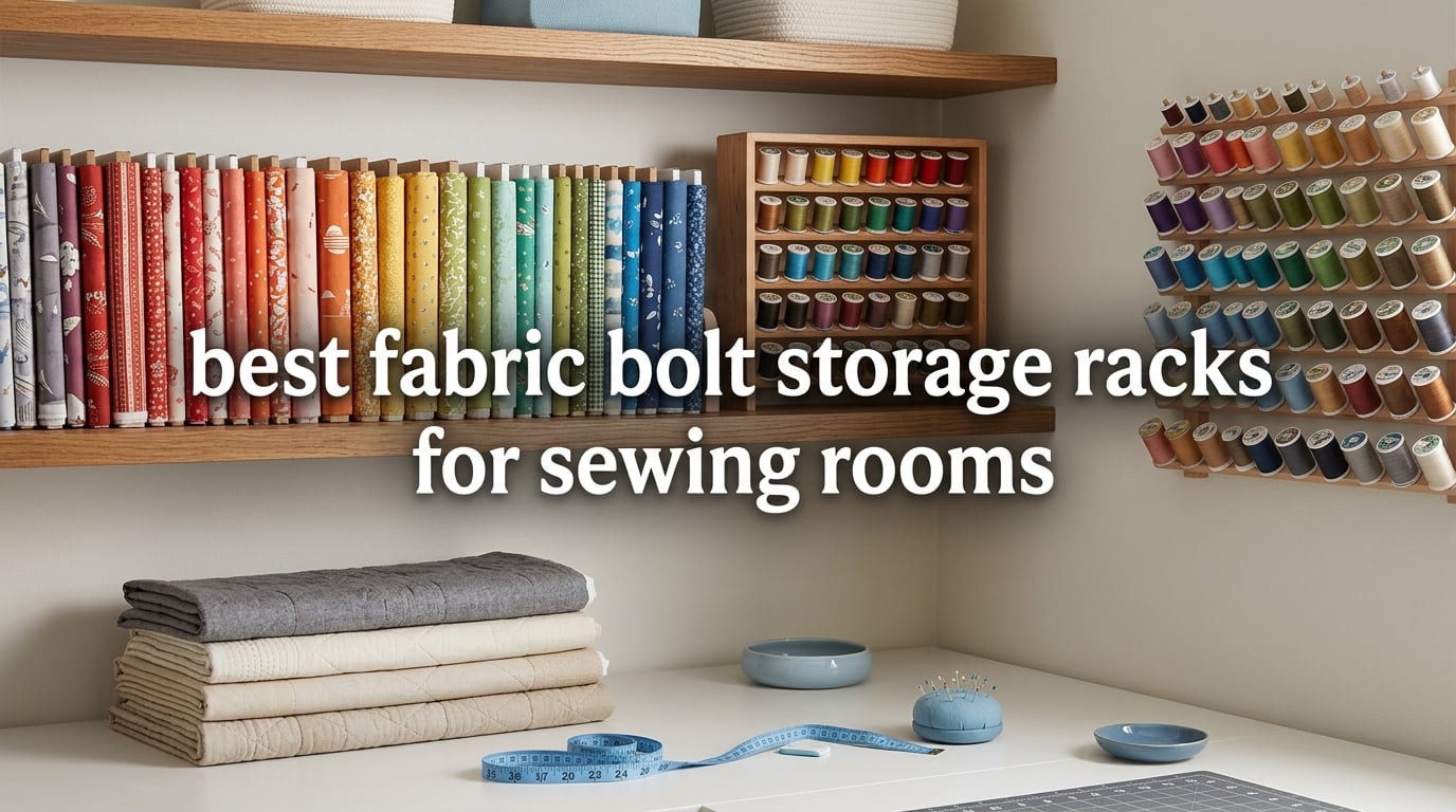 best fabric bolt storage racks for sewing rooms