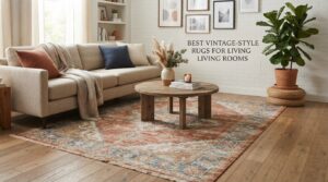 best vintage-style rugs for living rooms