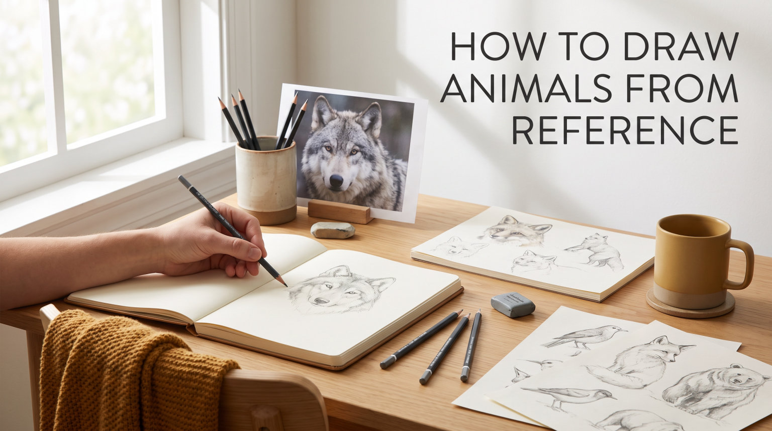 how to draw animals from reference