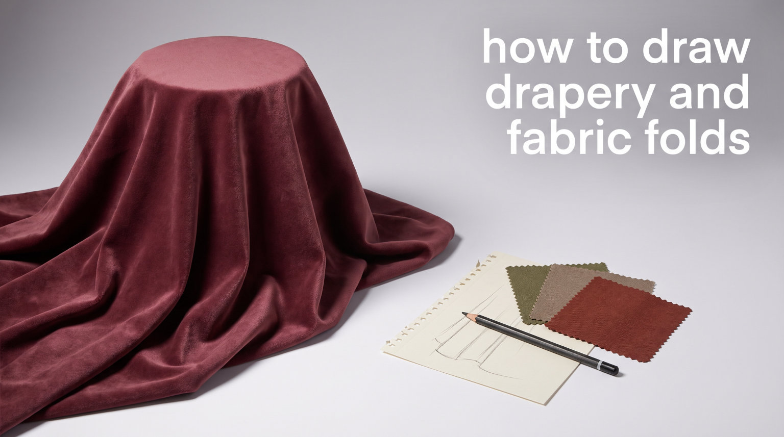 how to draw drapery and fabric folds