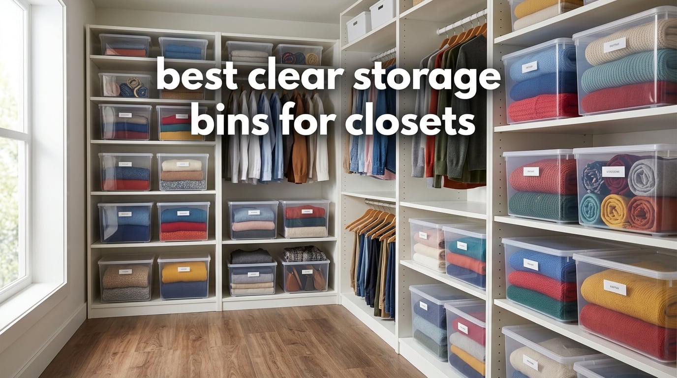 best clear storage bins for closets