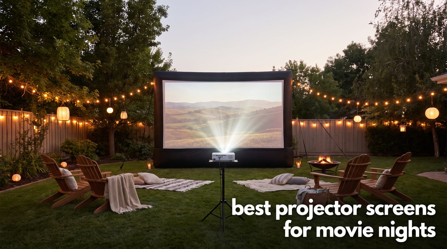 best projector screens for movie nights