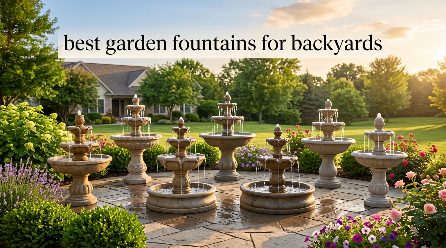 best garden fountains for backyards