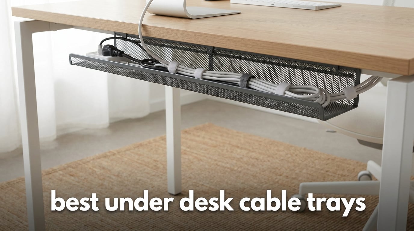 best under desk cable trays