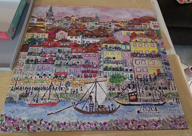 Galison Coast of Italy 1000 Piece Jigsaw Puzzle for Adults - Illustrated by Michael Storrings, Amalfi Positano Beach - Recycled Paper, No Dust, Finished Size 27x20 customer photo 1