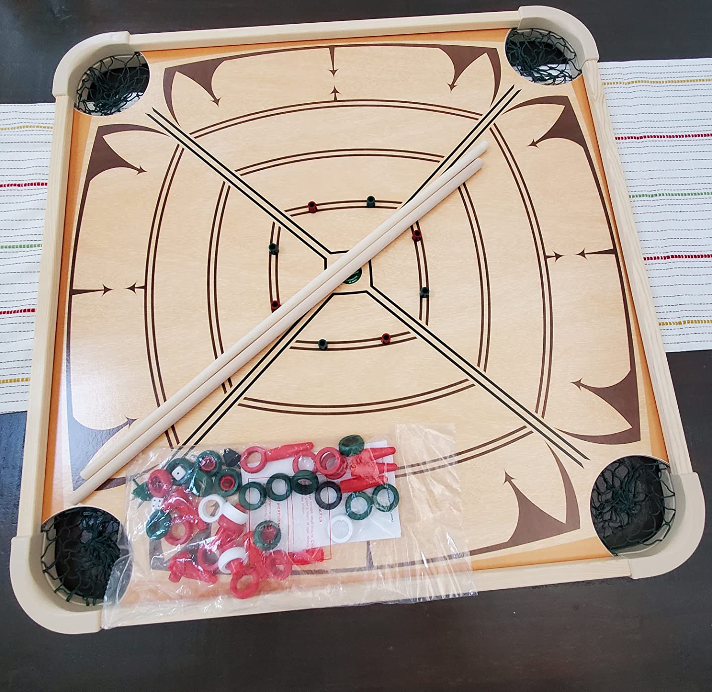 Carrom Board Game Set - Large Board Games for Adults & Children - Over 85 Board Games for Family Game Night - All in One Board Game Set customer photo 1