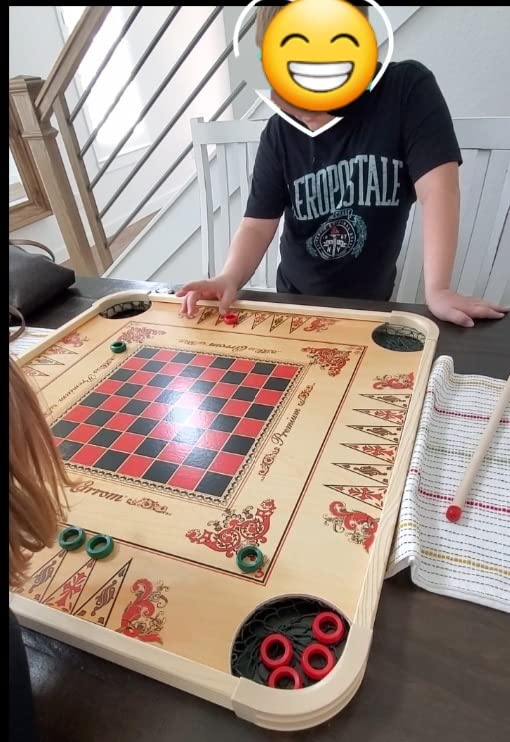 Carrom Board Game Set - Large Board Games for Adults & Children - Over 85 Board Games for Family Game Night - All in One Board Game Set customer photo 2