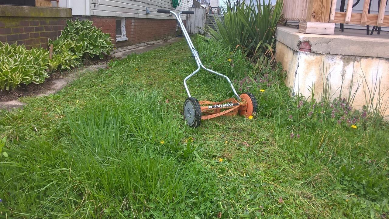 American Lawn Mower 1204-14 14-Inch 4-Blade Push Reel Lawn Mower, Red customer photo 2