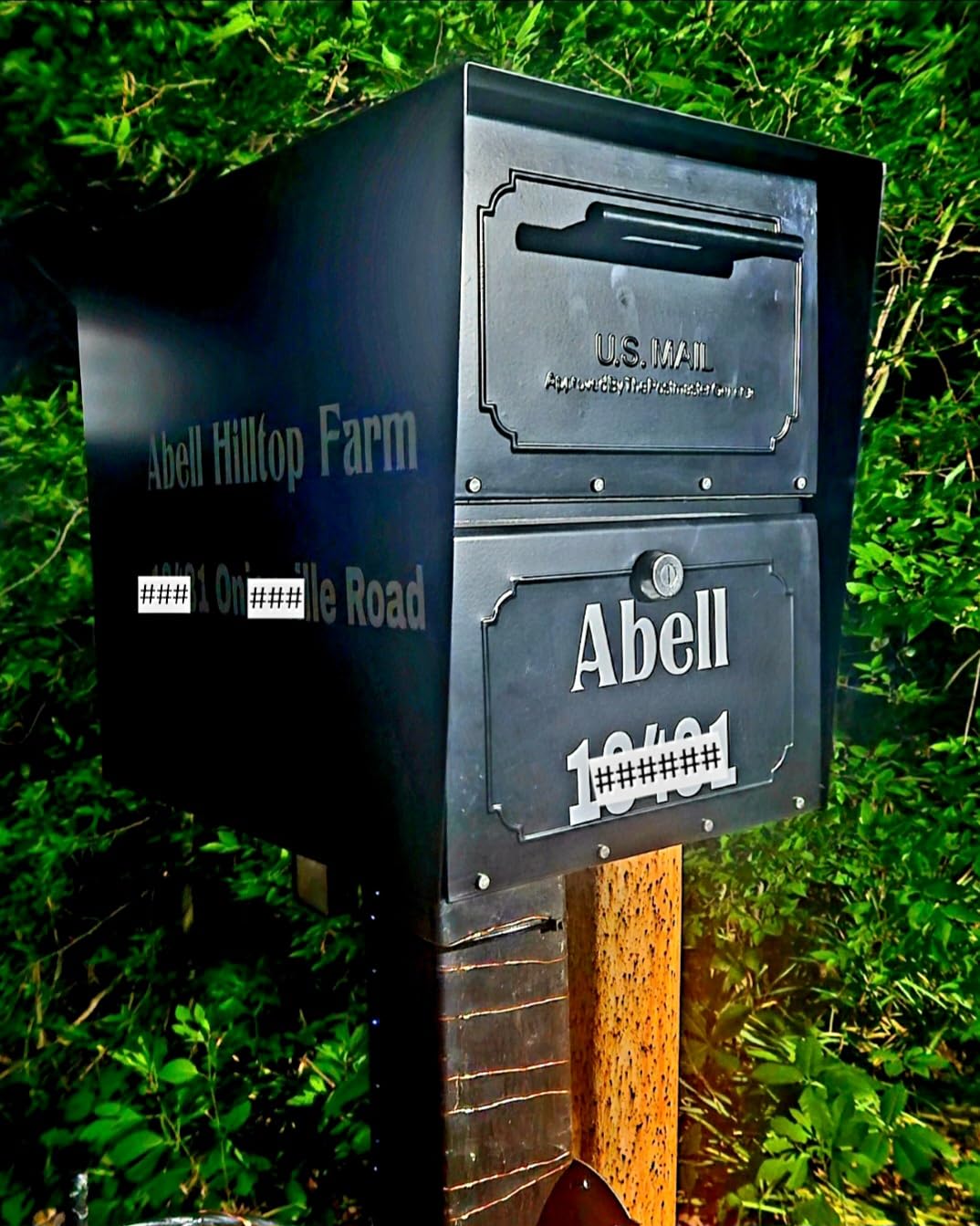 Architectural Mailboxes 6200B-10 Oasis Classic Locking Post Mount Parcel Mailbox with High Security Reinforced Lock, Black customer photo 1