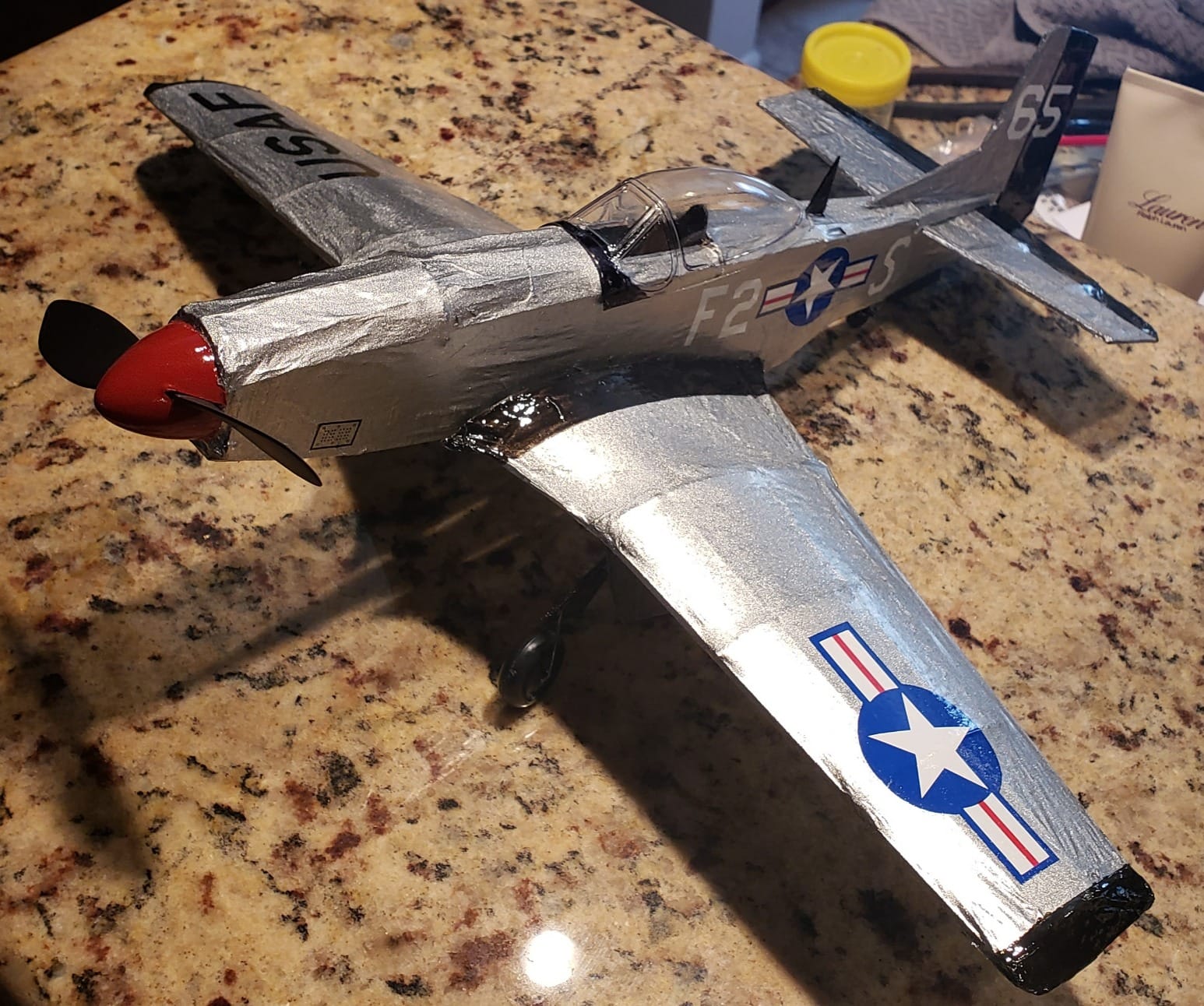Guillow's North American P51D Mustang Model Kit - 17 in Balsa Wood Plane customer photo 2
