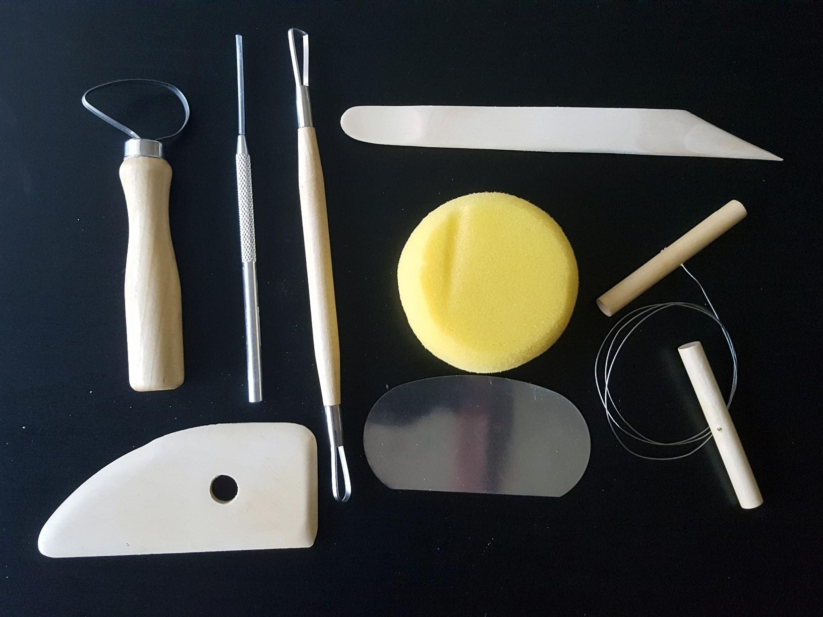 SE Pottery and Clay Carving Tool Set with Wooden Handles- Pottery Kit for Beginners- Clay Sculpting Set of 8 Pcs - 4PT8 customer photo 2