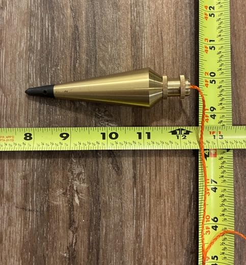 Swanson 8oz Solid Brass Plumb Bob with String, Hardened Steel Tip, PB008B customer photo 2