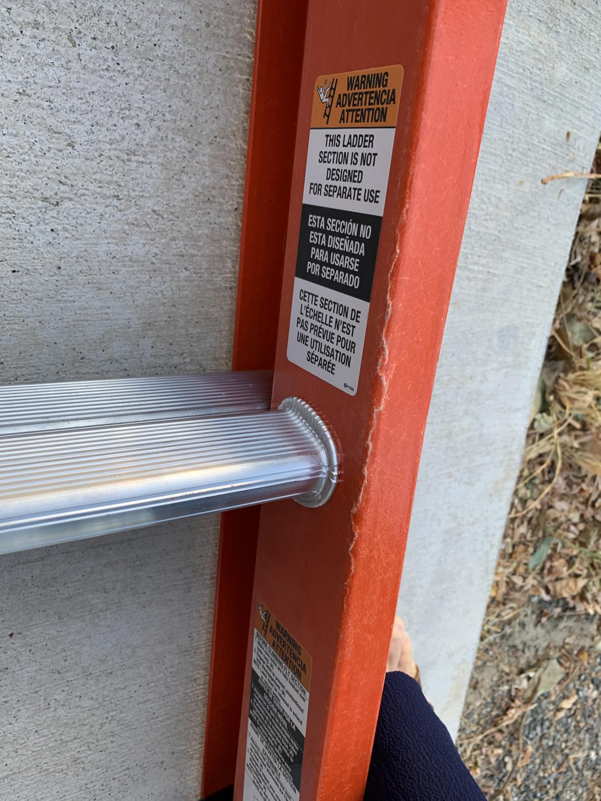 Louisville Ladder 16-foot Fiberglass Extension Ladder, 300-Pound Load Capacity, Type IA, FE3216 customer photo 1