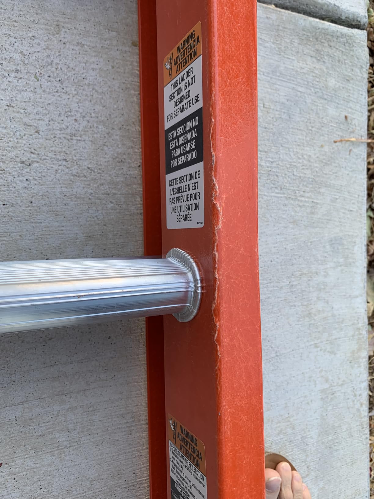 Louisville Ladder 16-foot Fiberglass Extension Ladder, 300-Pound Load Capacity, Type IA, FE3216 customer photo 2