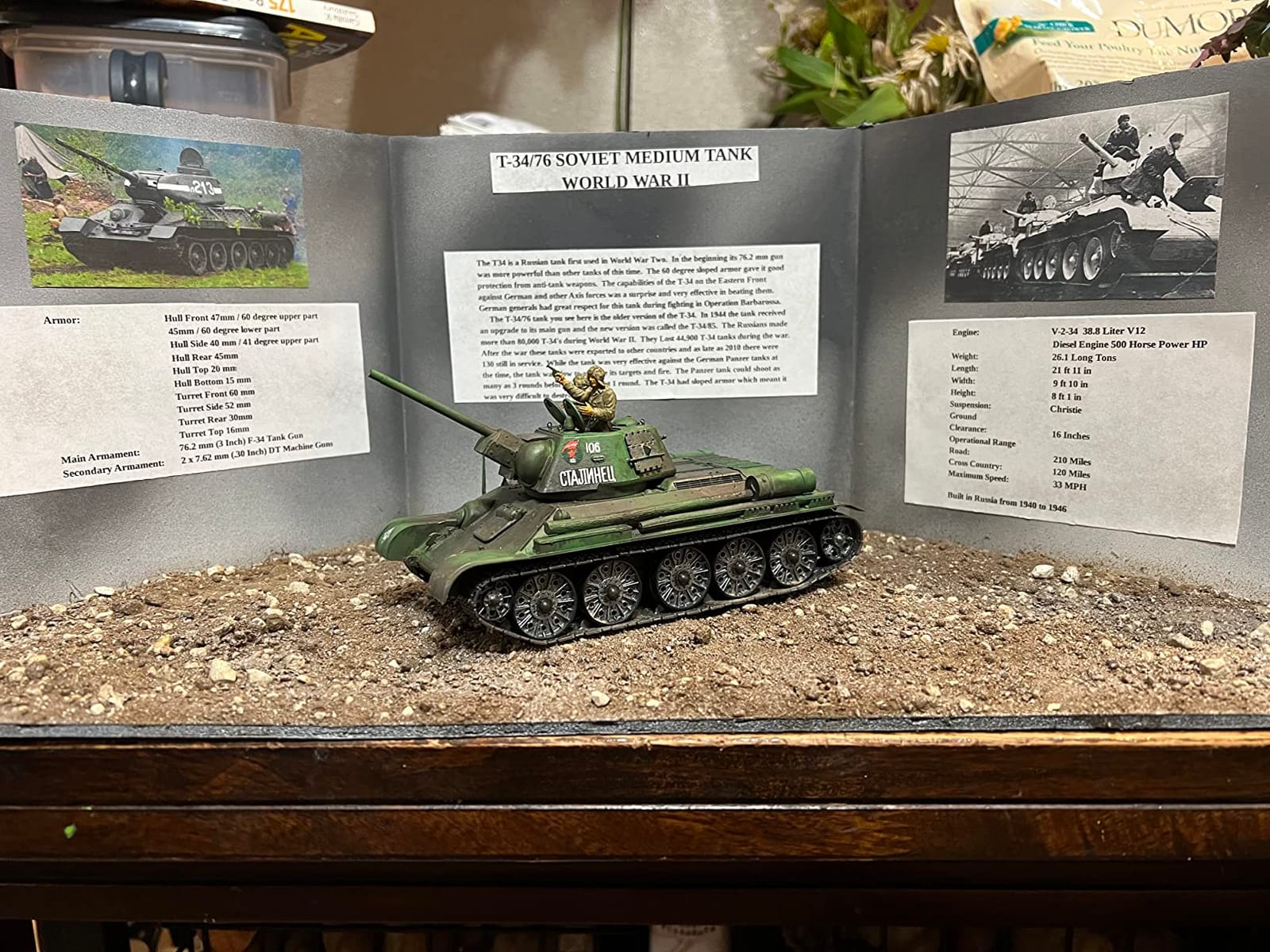 Tamiya 35059 1/35 Russian T34/76 1943 Tank Plastic Model Kit customer photo 1