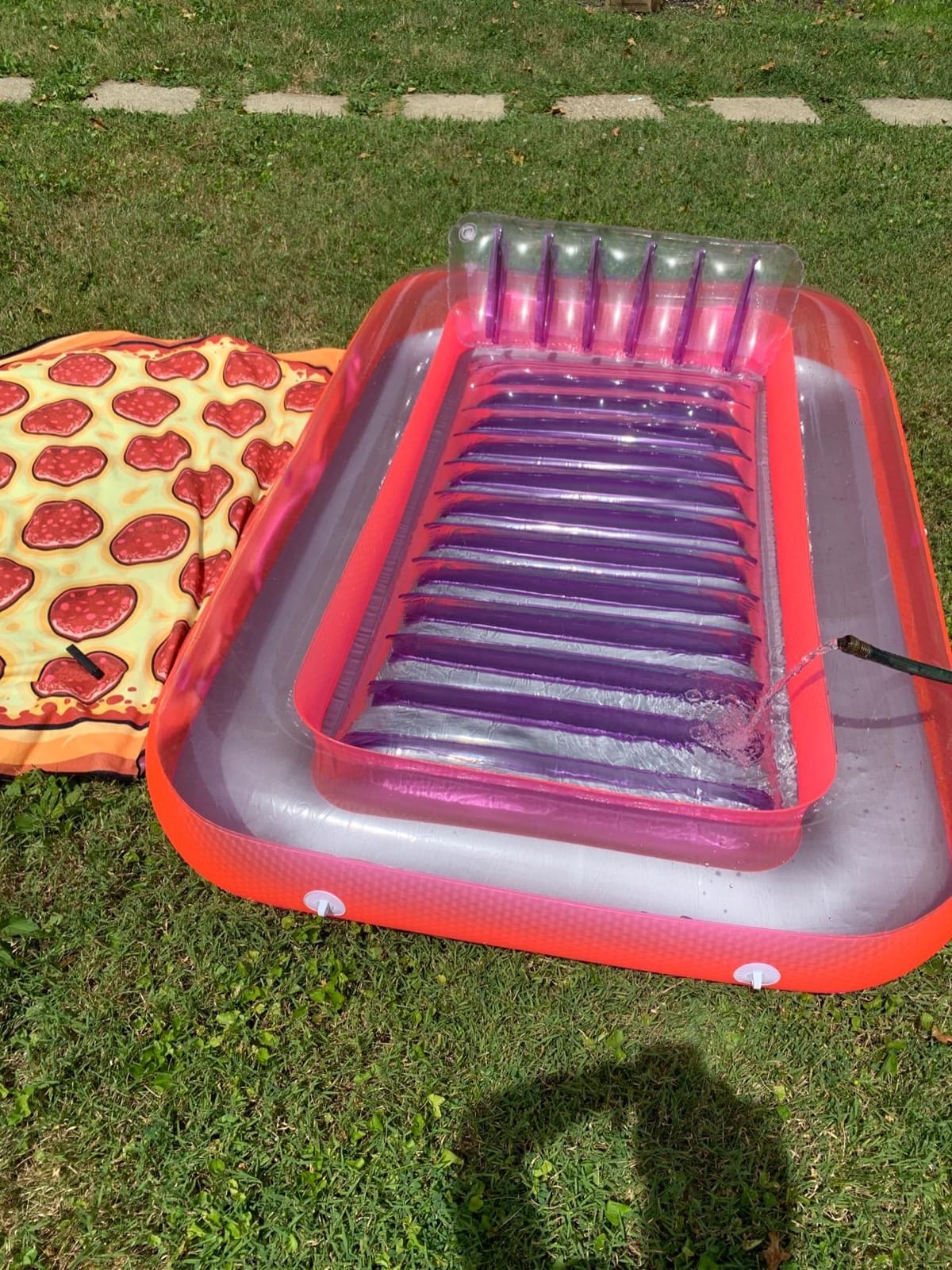SWIMLINE Original Suntan Tub Series Classic Inflatable Tanning Float Floating Lounge | Personal Tan Pool Hybrid Lounger | Adjustable Pillow | Fill with Water | Reflective Tanning Design customer photo 2
