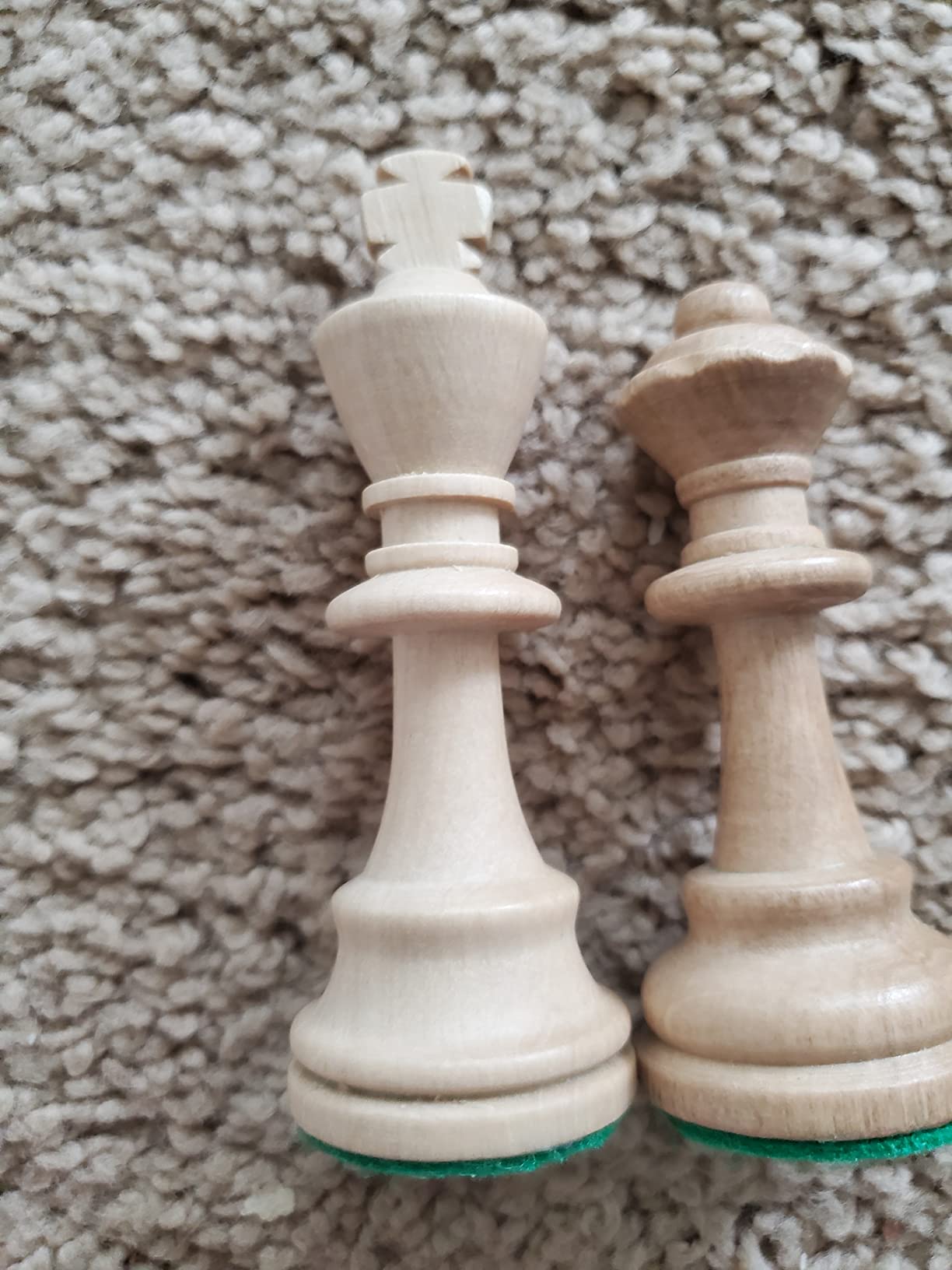 Wegiel Handmade European Professional Tournament Chess Set - Wooden 21 Inch Folding Board with Felt Base & Hand Carved Chess Pieces - Compartment Inside The Board to Store Each Piece customer photo 2