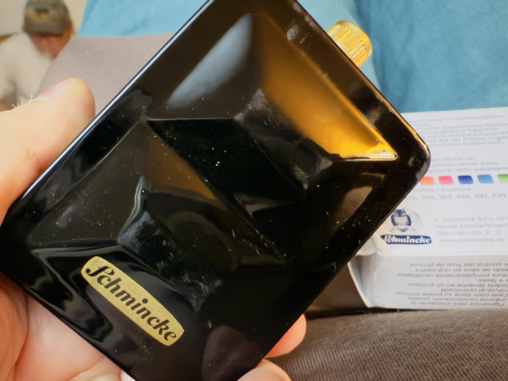 Schmincke HORADAM AQUARELL Color Box, 48 Finest Watercolors, 48 x 1/2 Pans, Black Metal Box customer photo 2