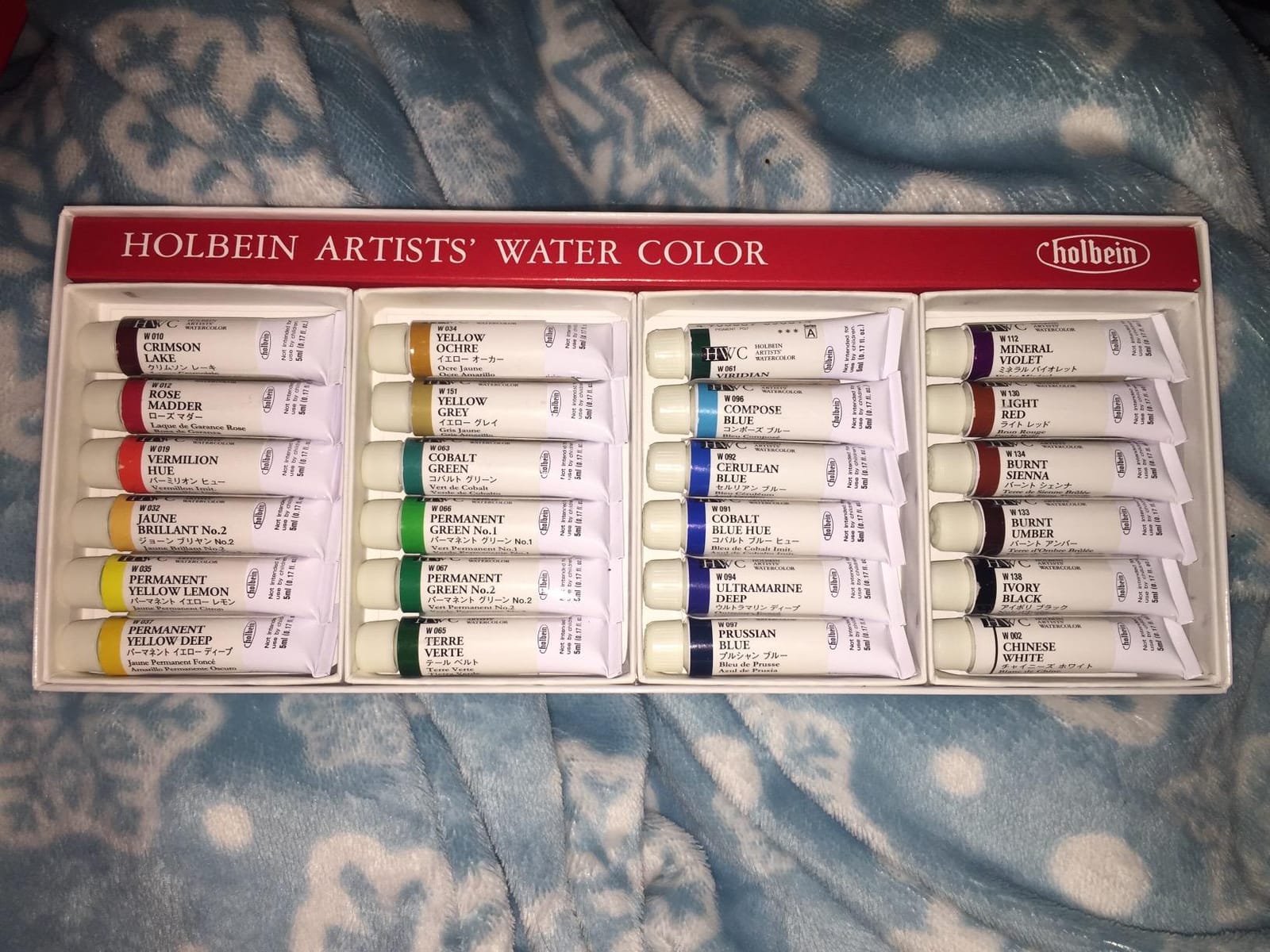 Holbein Artist's Watercolors Set of 24 5ml Tubes W405 customer photo 1