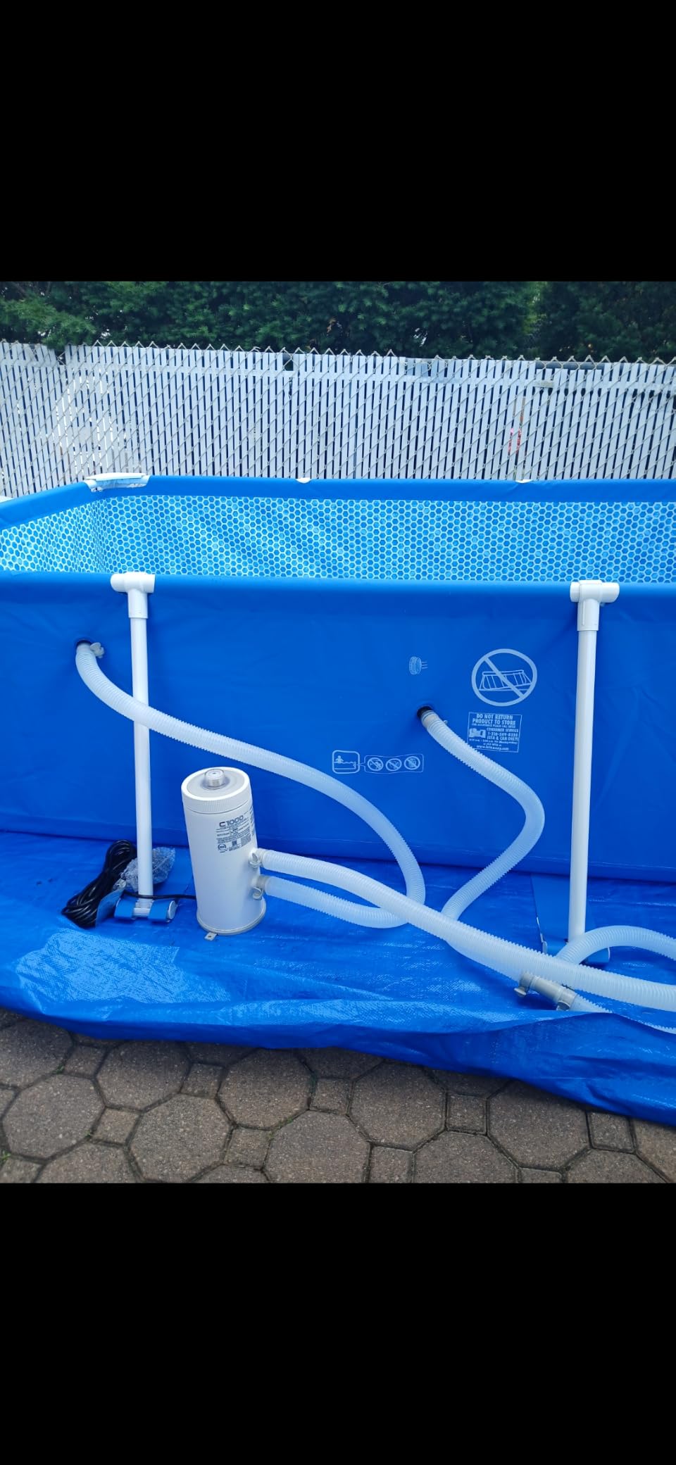 INTEX Metal Frame 14ft 9in x 7ft 3in x 33in Above Ground Swimming Pool | 28273EH - Pool Only (Pump Not Included) customer photo 2