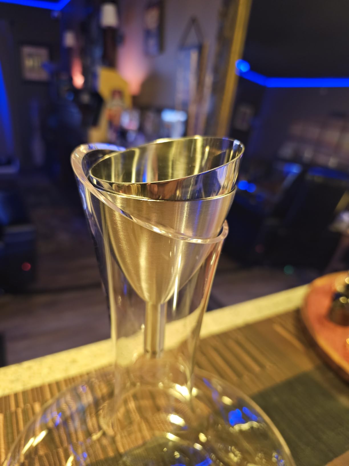 Rabbit Wine Aerator Shower Funnel with Sediment Strainer, Stainless Steel customer photo 1