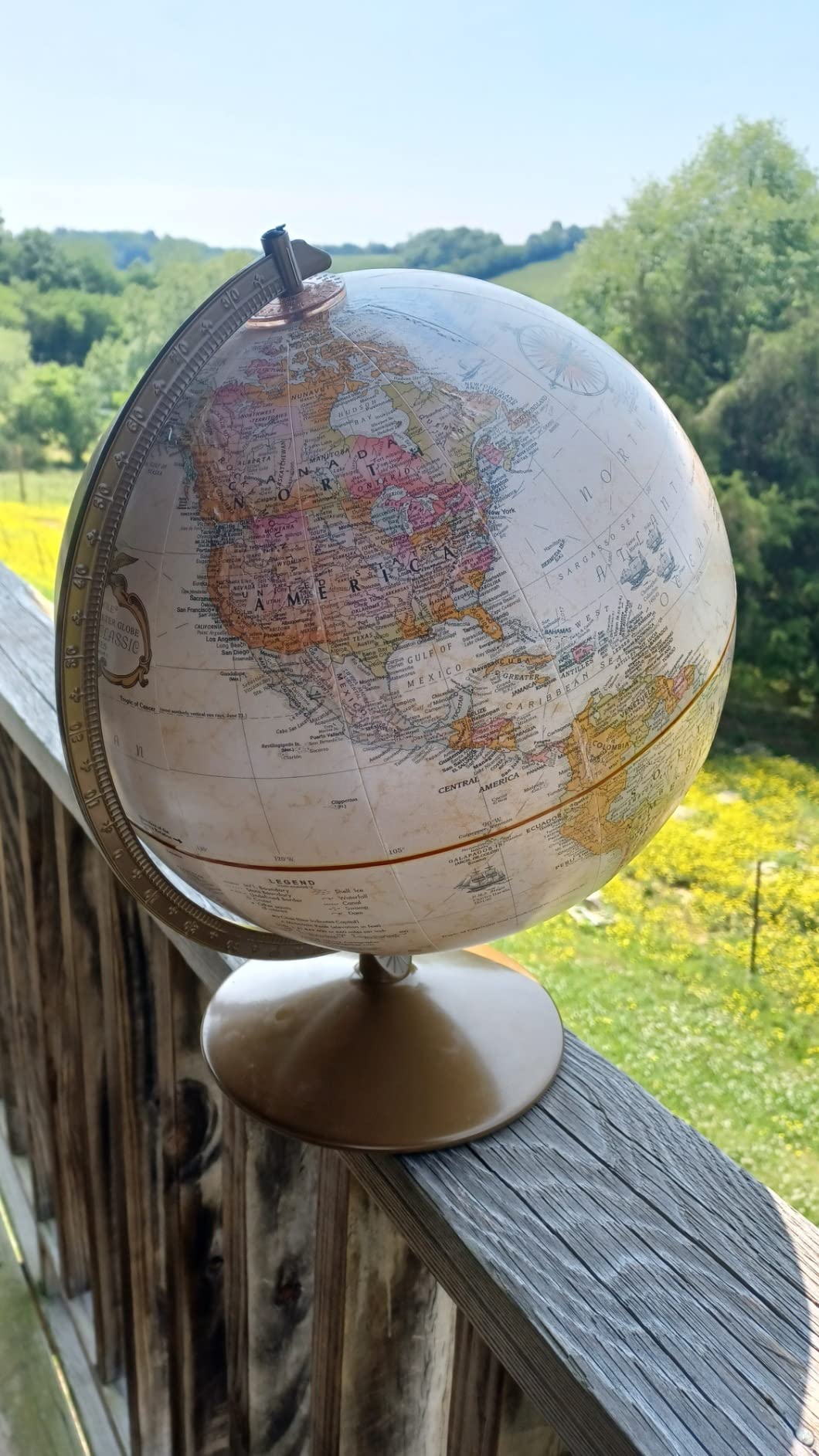 Replogle Globes Franklin World Globe, Antique Ocean, 12-Inch Diameter, Over 4,000 Place Names customer photo 2