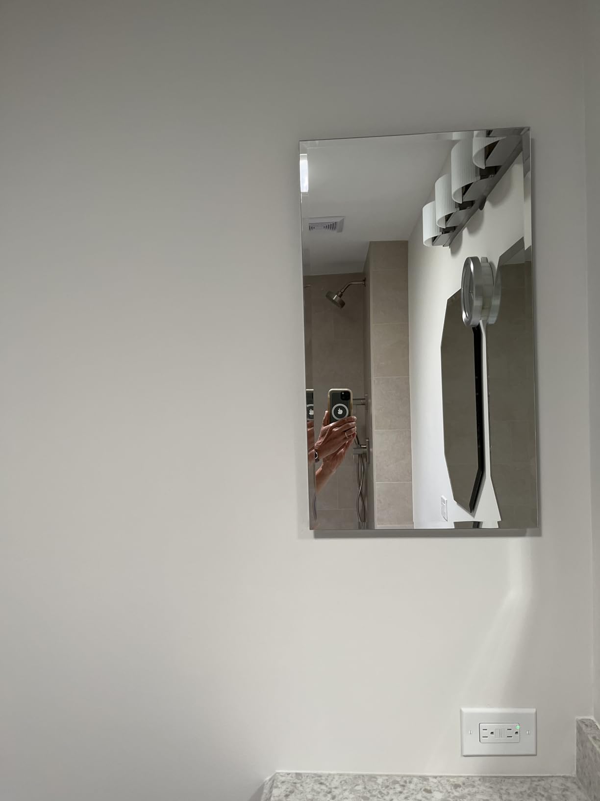 Kohler CB-CLC1526FS Frameless Bathroom Mirror Medicine Cabinet, Single Door, Rectangular Beveled Edge Frame, Adjustable Shelves, 15 in. W x 26 in. H customer photo 1
