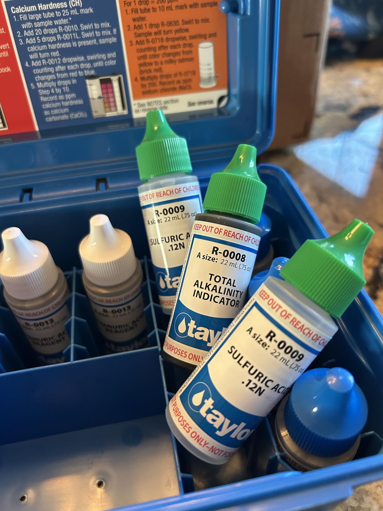 Taylor Technologies K-2005 DPD, 9-in-1 Complete Pool Test Kit | Tests Free & Total Chlorine, Bromine, pH, Acid/Base Demand, Alkalinity, Calcium Hardness & Cyanuric Acid customer photo 2