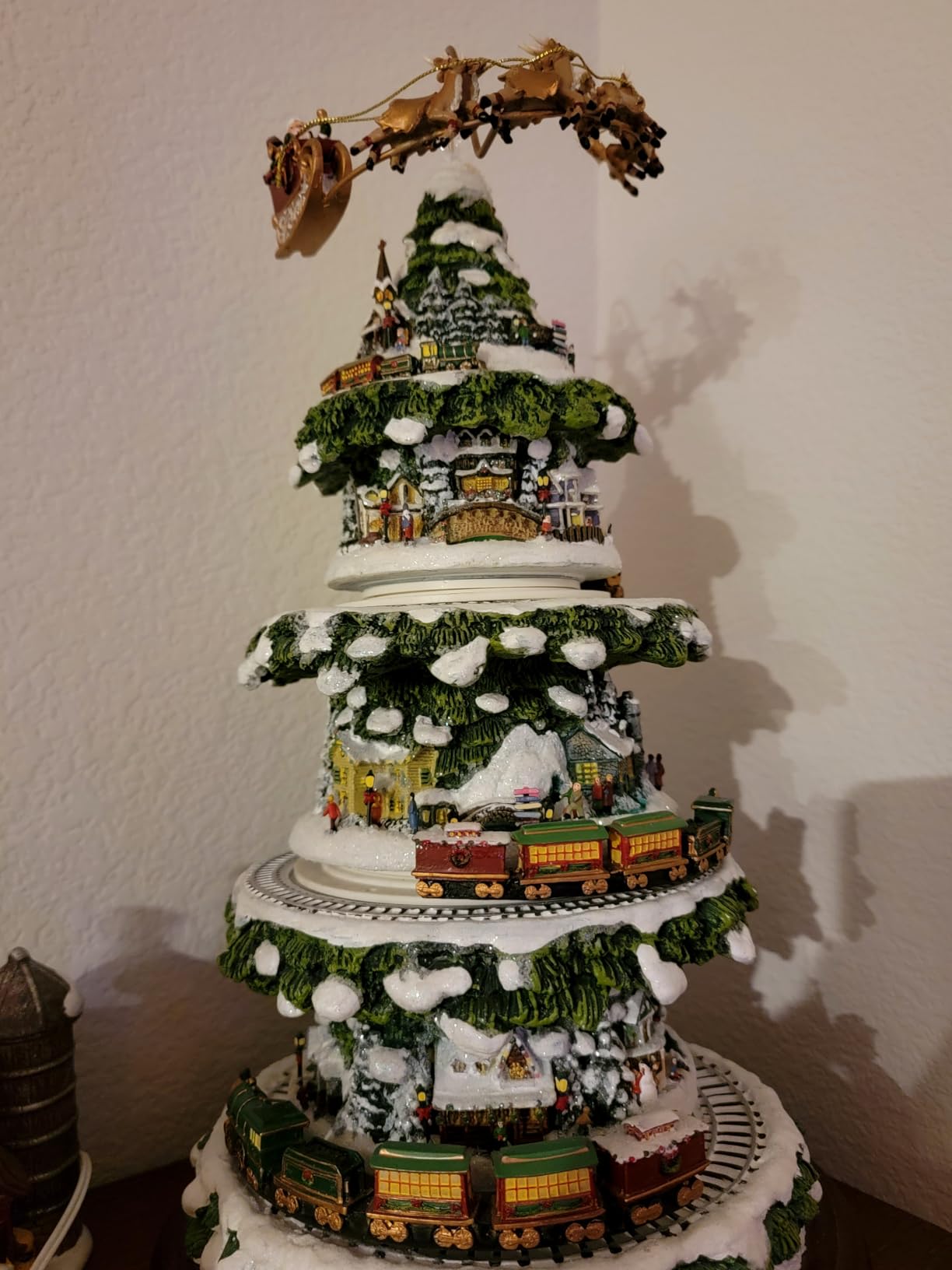 The Bradford Exchange Thomas Kinkade Animated Tabletop Christmas Tree with Train: Wonderland Express customer photo 2