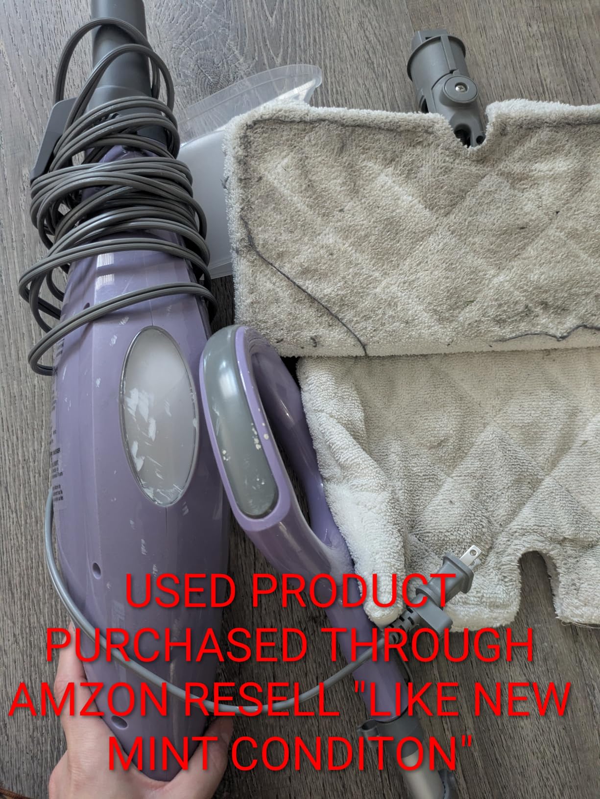 Shark Steam Pocket Mop with 2 Washable Double-sided Pads, Purple, S3501 | Lightweight, 2 Machine Washable Double-Sided Microfiber Pads, Swivel Steering, Steam Sanitization on Sealed Hard Floors customer photo 1