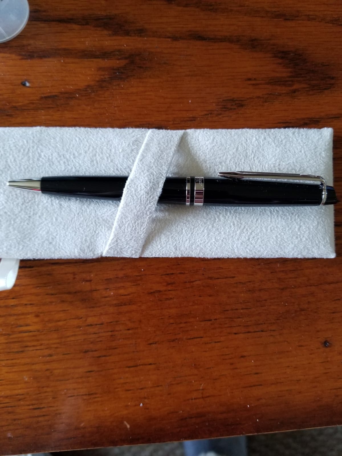 Waterman Expert Ballpoint Pen, Gloss Black with Chrome Trim, Medium Tip, Blue Ink, Luxury Pen in Gift Box - Supreme Writing Comfort, Signature Style, Polished, Professional customer photo 1