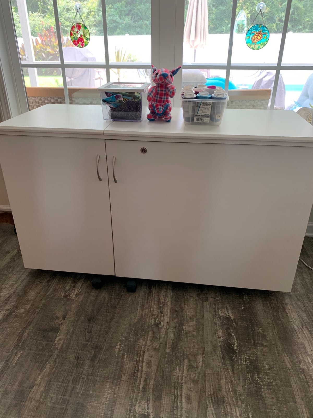 Arrow K8611 Aussie Kangaroo Sewing, Cutting, Quilting, Crafting Cabinet with Storage, Portable with Wheels and Airlift customer photo 2