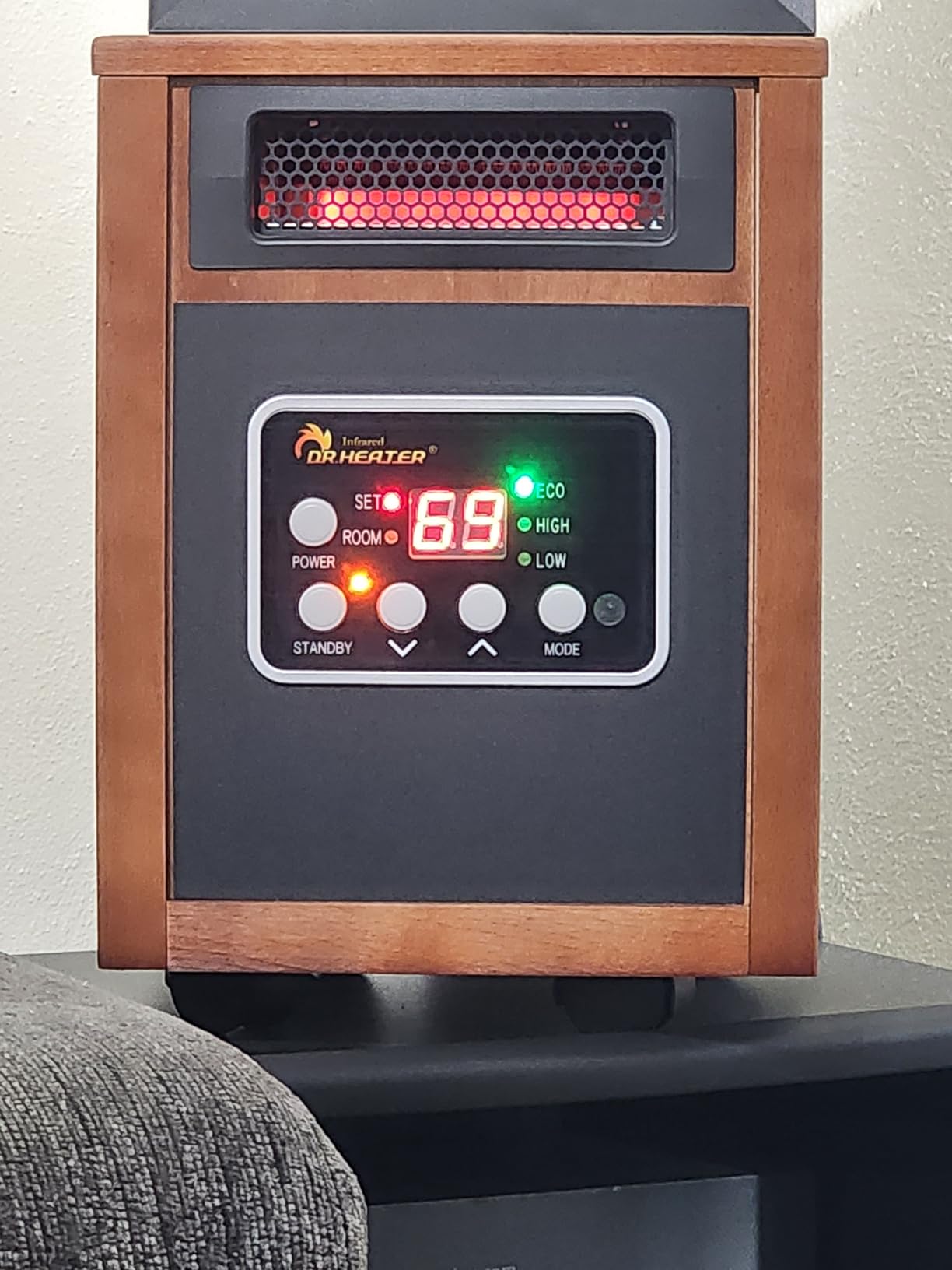 Dr Infrared Heater DR-968 Portable Space Heater, 1500-Watt, Cherry customer photo 1