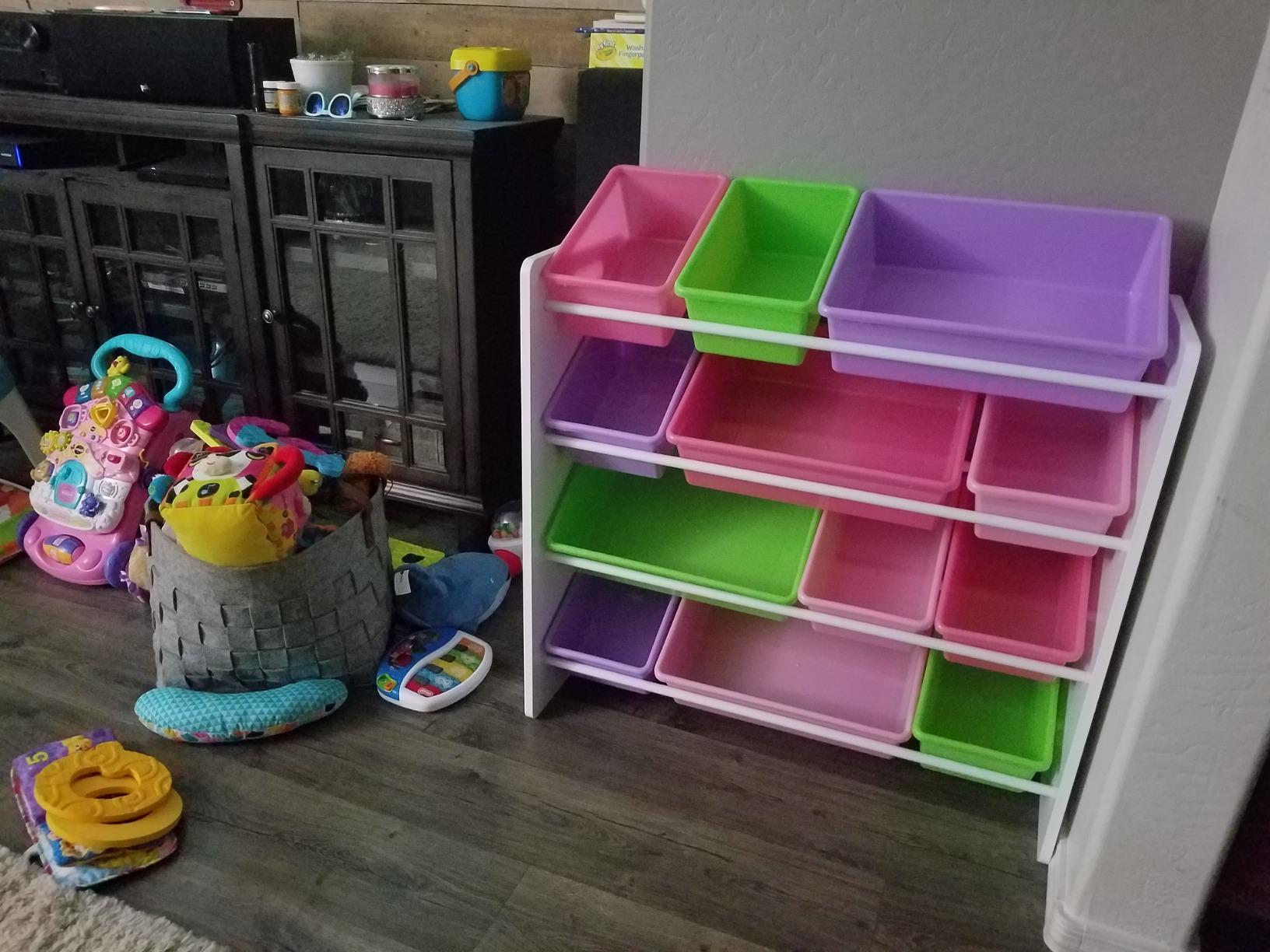 HoneyCanDo Kids Toy Storage Organizer With Bins, Pastel customer photo 1