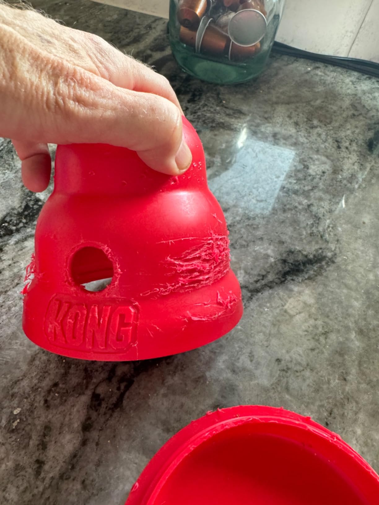 KONG Wobbler, Interactive Treat-Dispensing Dog Toy, for Medium/Large Dogs customer photo 2
