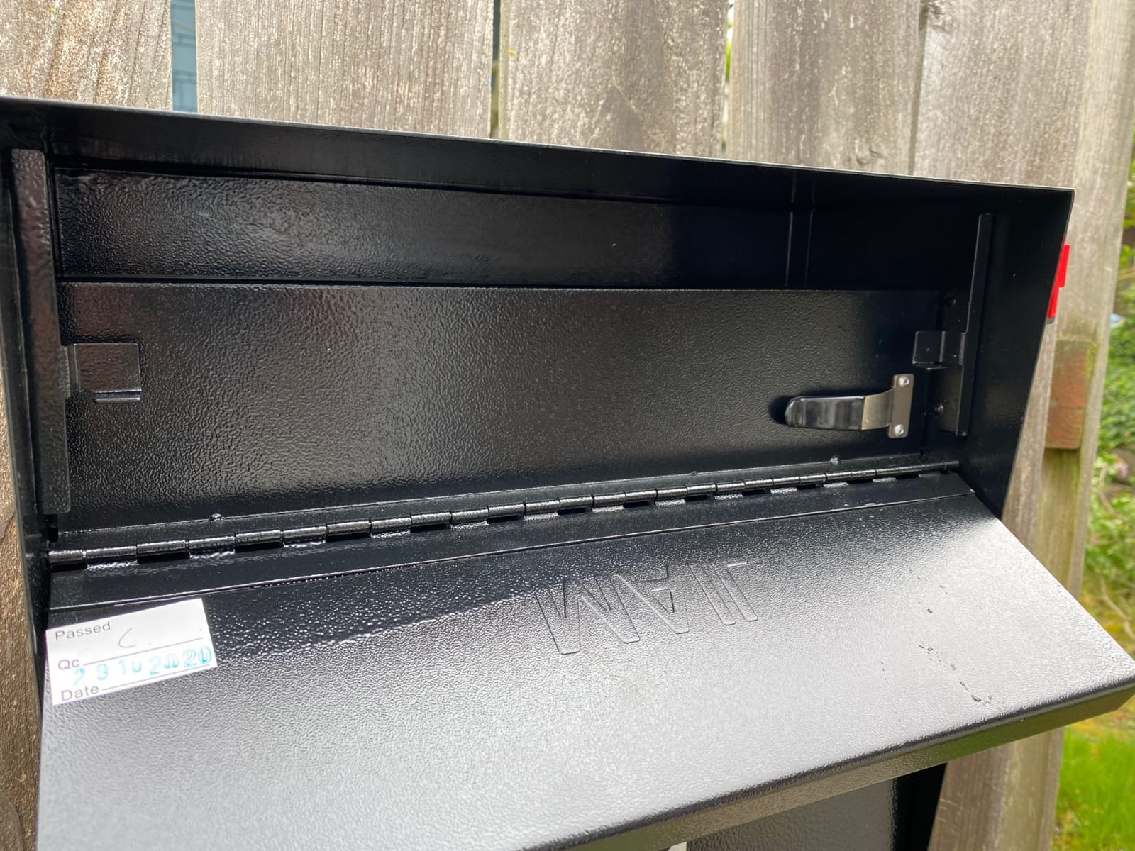 Mail Boss 7162 Metro, Black High Capacity Wall Mounted Locking Security Mailbox, Medium | Anti-pry locking door, fixed anti-fishing slot fits magazines, envelopes, and flat mail, weather-resistant powder coat. customer photo 2