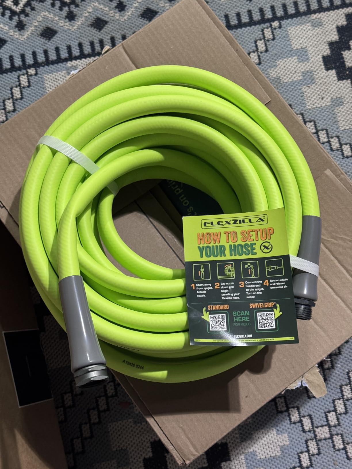 Flexzilla Garden Hose 5/8 in. x 50 ft., Lightweight All-Weather Water Hose, Durable and Flexible, Leak-Free Connections customer photo 2