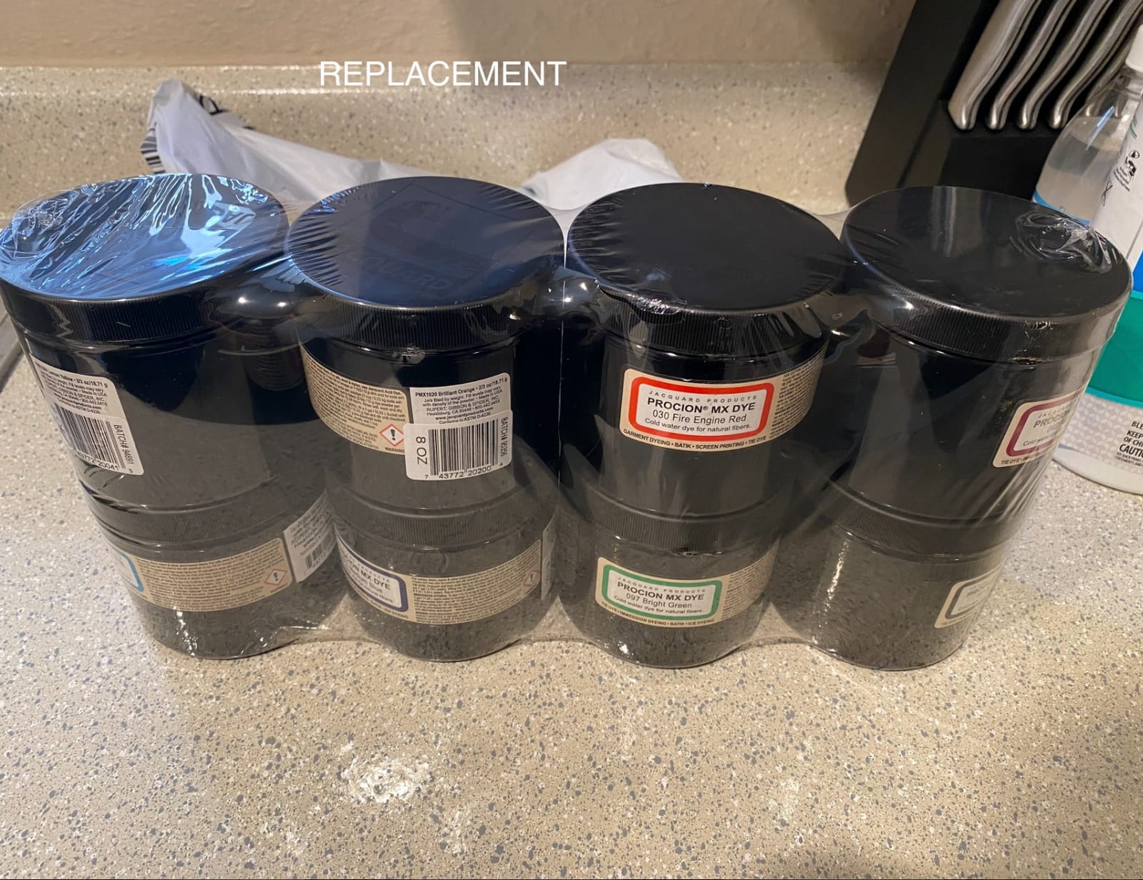 Procion Cold Water Dye Powder, 8-oz. Bulk Jars, for Tie-Dye, Batik, Ice Dyeing, Non-Toxic. Pack of 8. customer photo 2