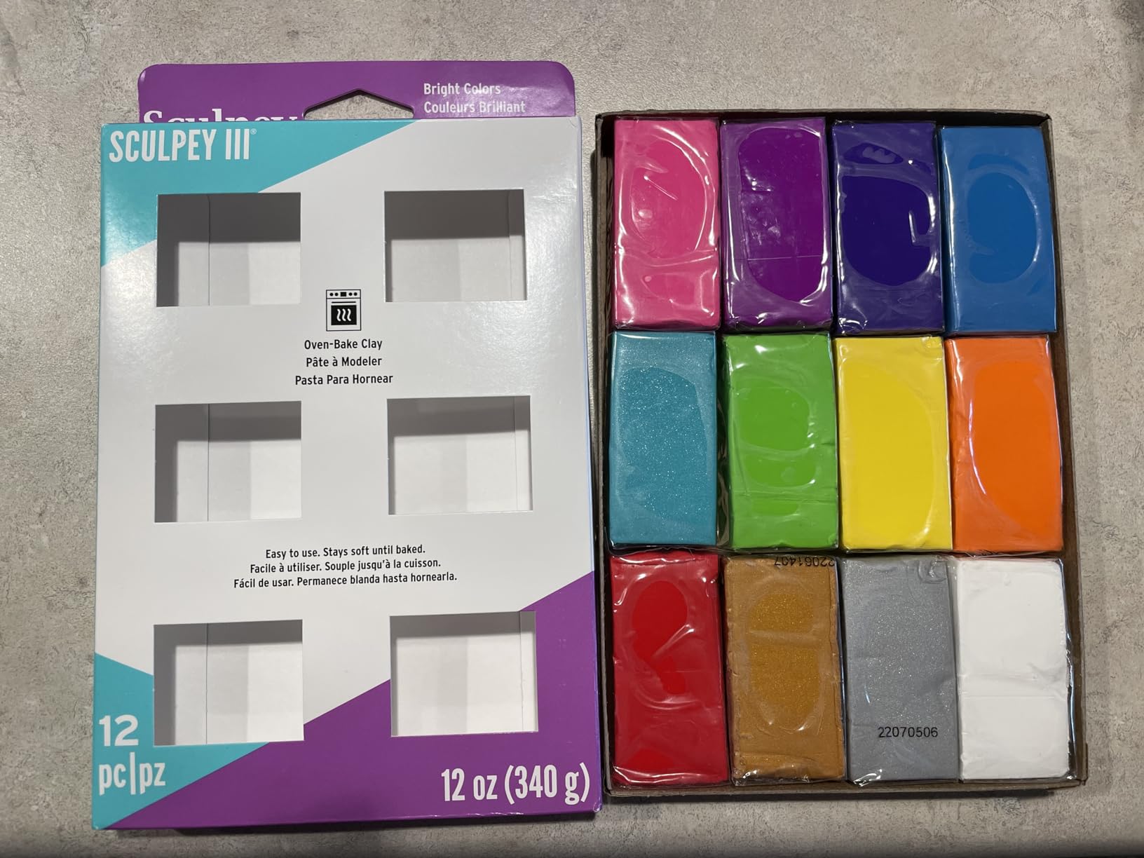 Sculpey III: Multipack: Classics - 12 Color Variety, 1oz Bars, Polymer Oven Bake Clay, Non-Toxic, Sculpting-Jewelry-Craft Projects, DIY Art Supplies customer photo 2