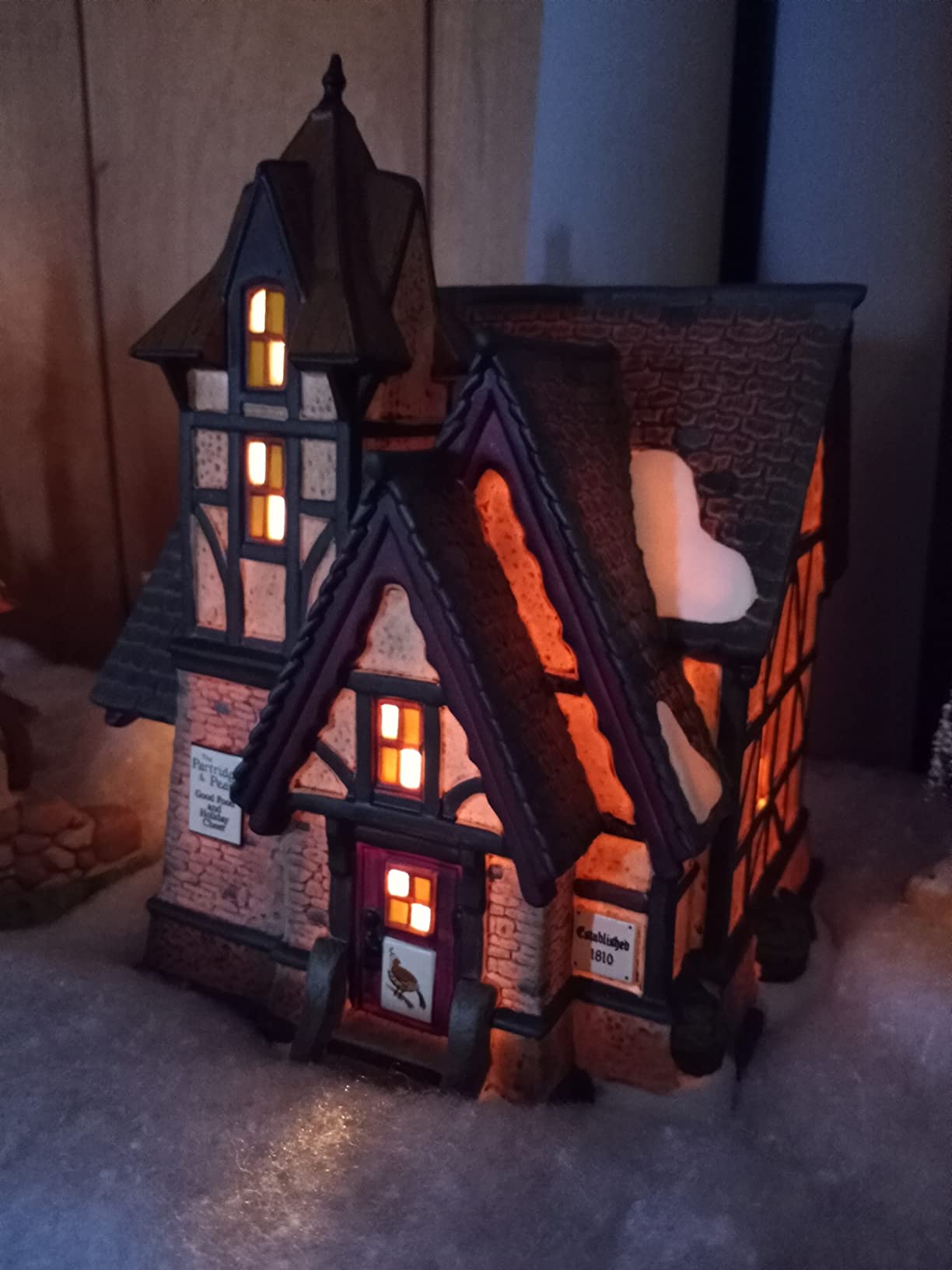 Department 56 Dickens Village The Partridge and Pear Restaurant Lit Building, 7.68 Inch, Multicolor customer photo 1
