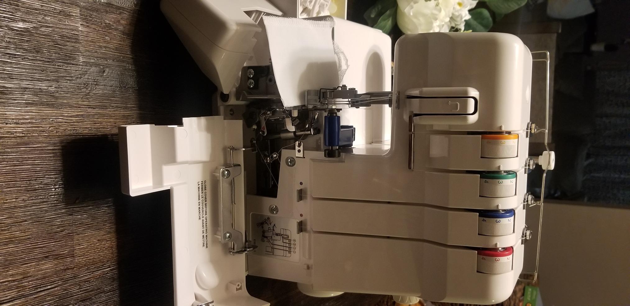 Juki MO-50E 3 or 4 Thread Serger, Lay In Tensions, Adjustable Differential Feed, Built In Rolled Hem, Automatic Lower Looper Threader, Retractable Upper Knife customer photo 1