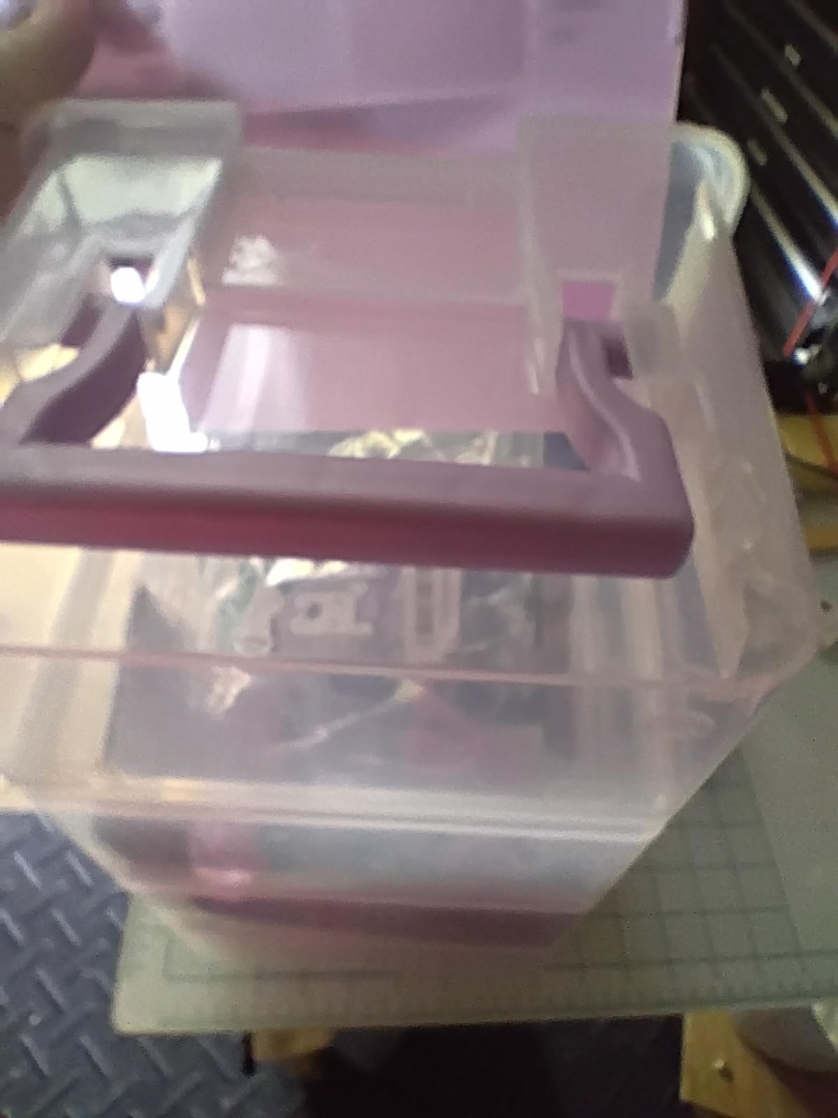 ArtBin Semi Satchel Portable Craft Organizer with 3 Dividers - Clear Plastic Storage Case for Art & Craft Supplies customer photo 1