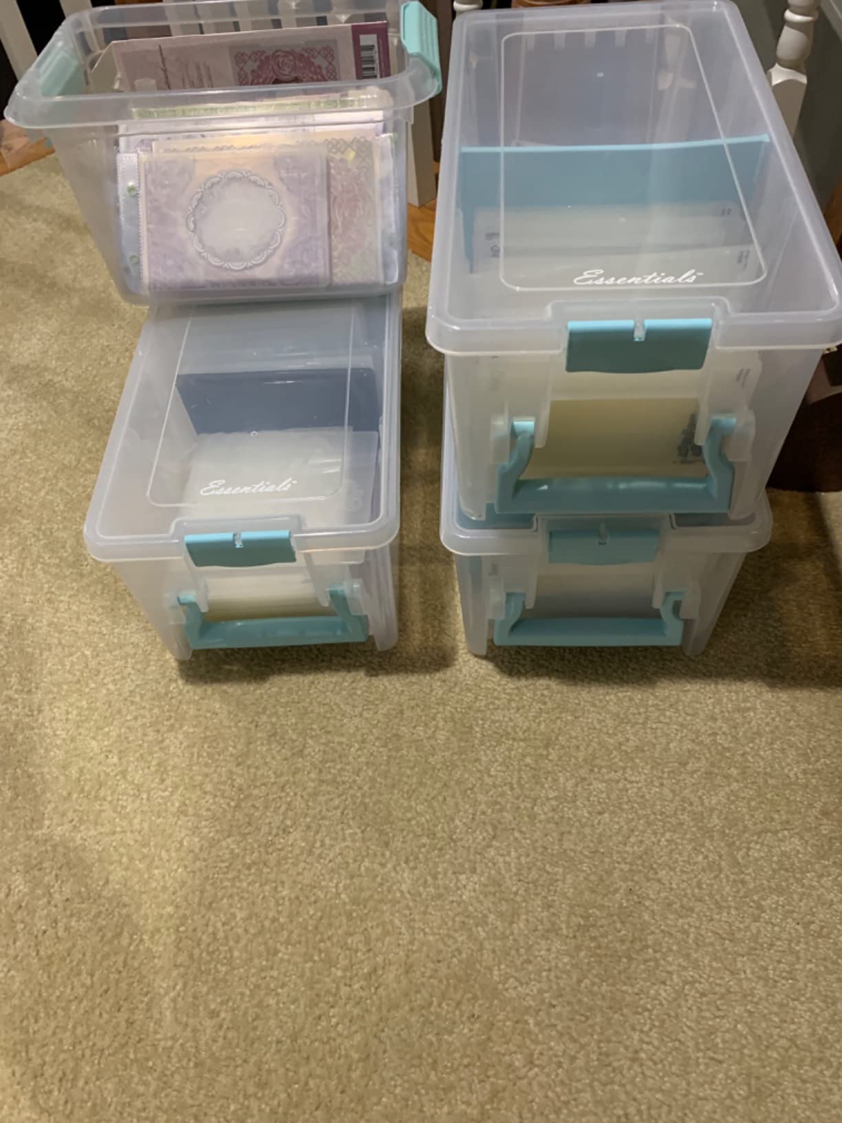 ArtBin Semi Satchel Portable Craft Organizer with 3 Dividers - Clear Plastic Storage Case for Art & Craft Supplies customer photo 2