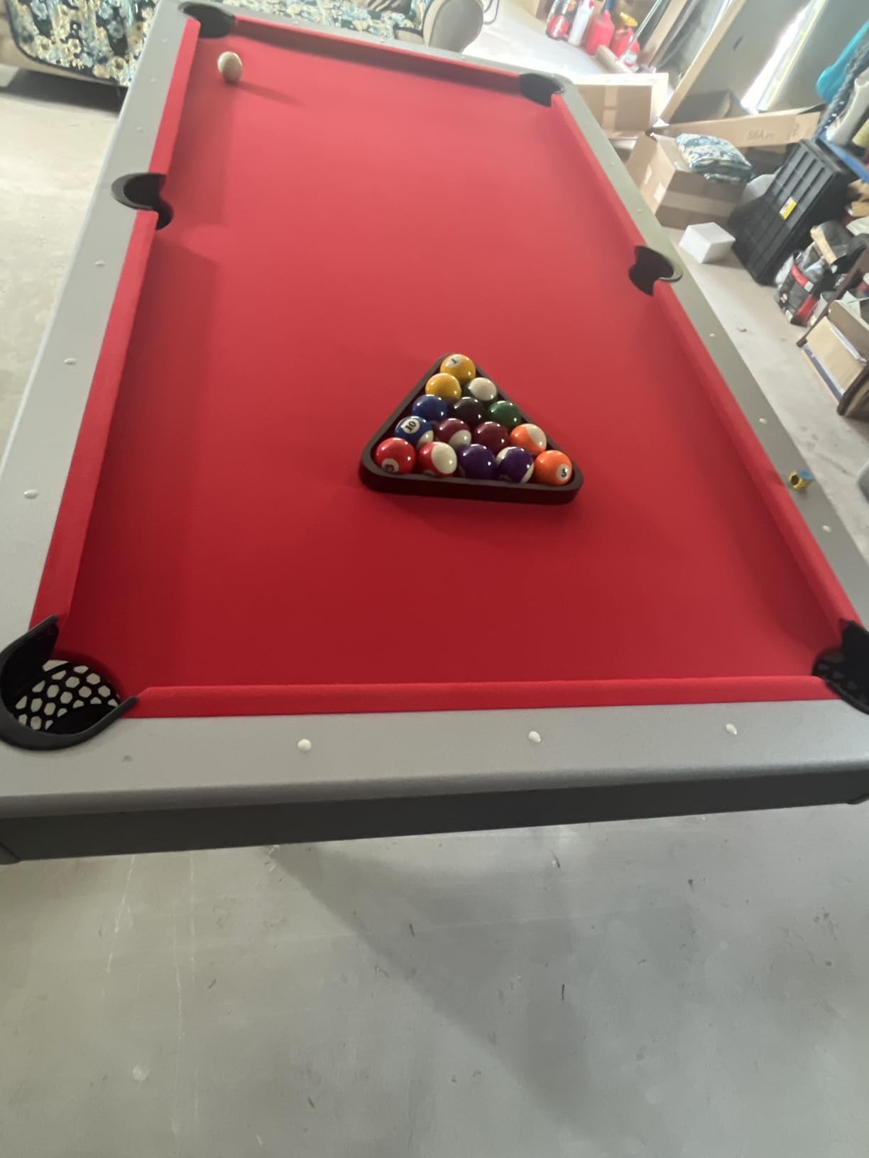 Hathaway Maverick 7 Foot Pool Table with Table Tennis Top - Space-Saving Ping Pong and Pool Table Combo for Families, Matte Black Finish customer photo 2