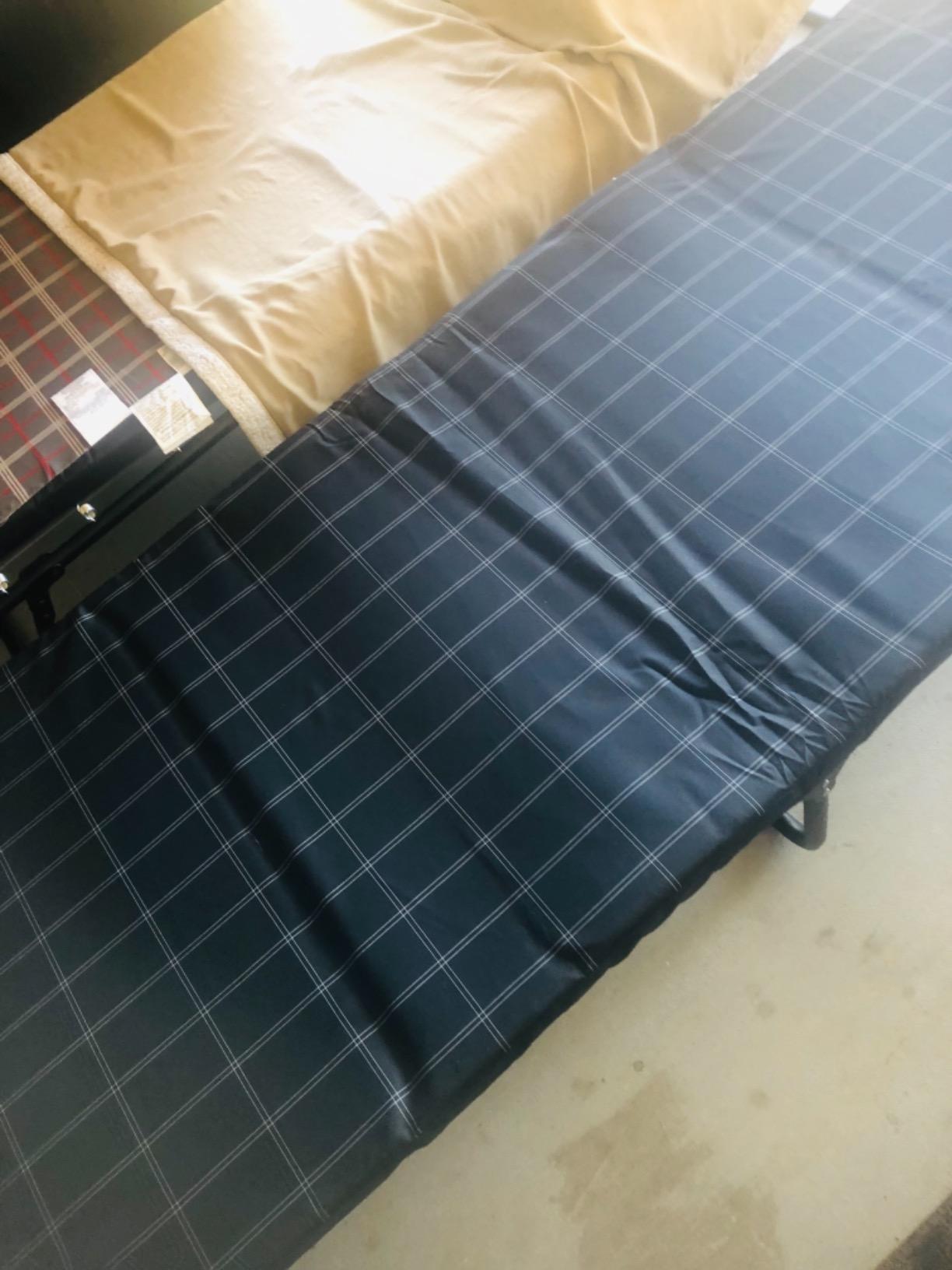 Coleman ComfortSmart Big & Tall Cot with Mattress Pad, Folding Steel Camp Bed with Plush Pad for Comfortable Sleeping, Great for Camping, Lounging, Elevated Sleeping, Guests, & More customer photo 1