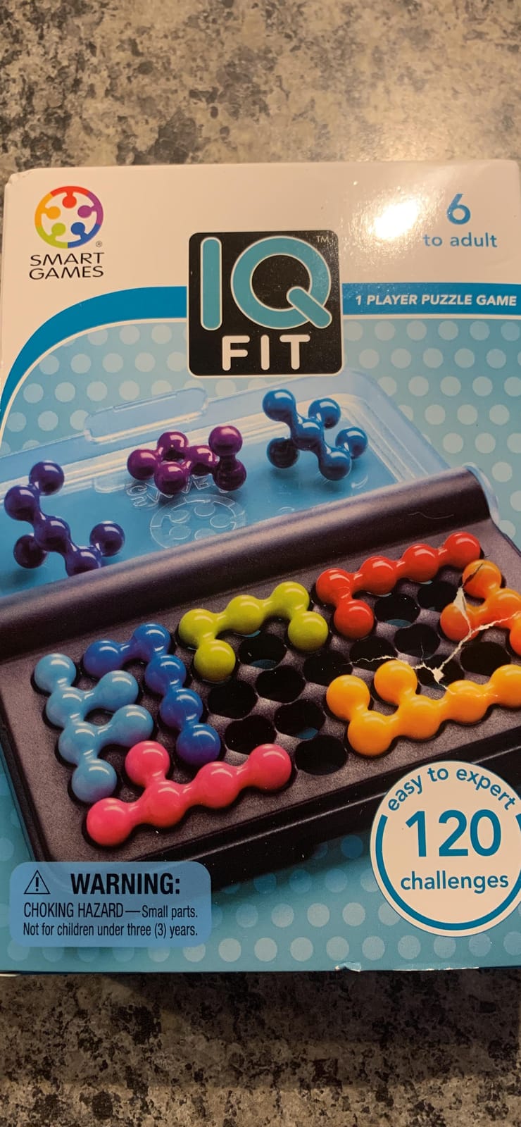 SmartGames IQ Fit - Pocket 3D Travel Puzzle Brain Teaser, Ages 6+ | Change the angle to fit! | Planning and spatial insight | Kids and adults | 120 3D challenges | Fit every piece in! customer photo 1